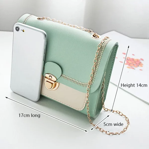 Summer Chain PU Leather Small Square Messenger Handbags - Image 7