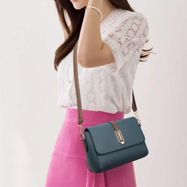 Fashion Sling Crossbody Leather Messenger Bag - Image 5